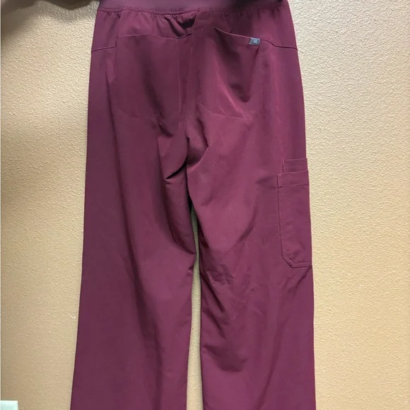 Figs Maroon Relaxed Fit Scrub Pants - Picture 4 of 7